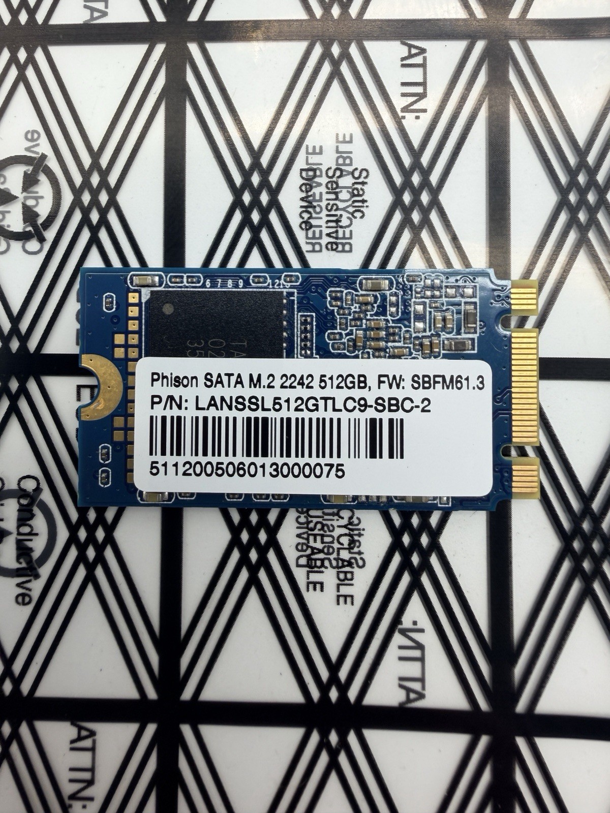 512GB mSATA Phison SSD OEM LANSSL512GTLCG M.2 2242 6Gb/s SATA Good Health 98%