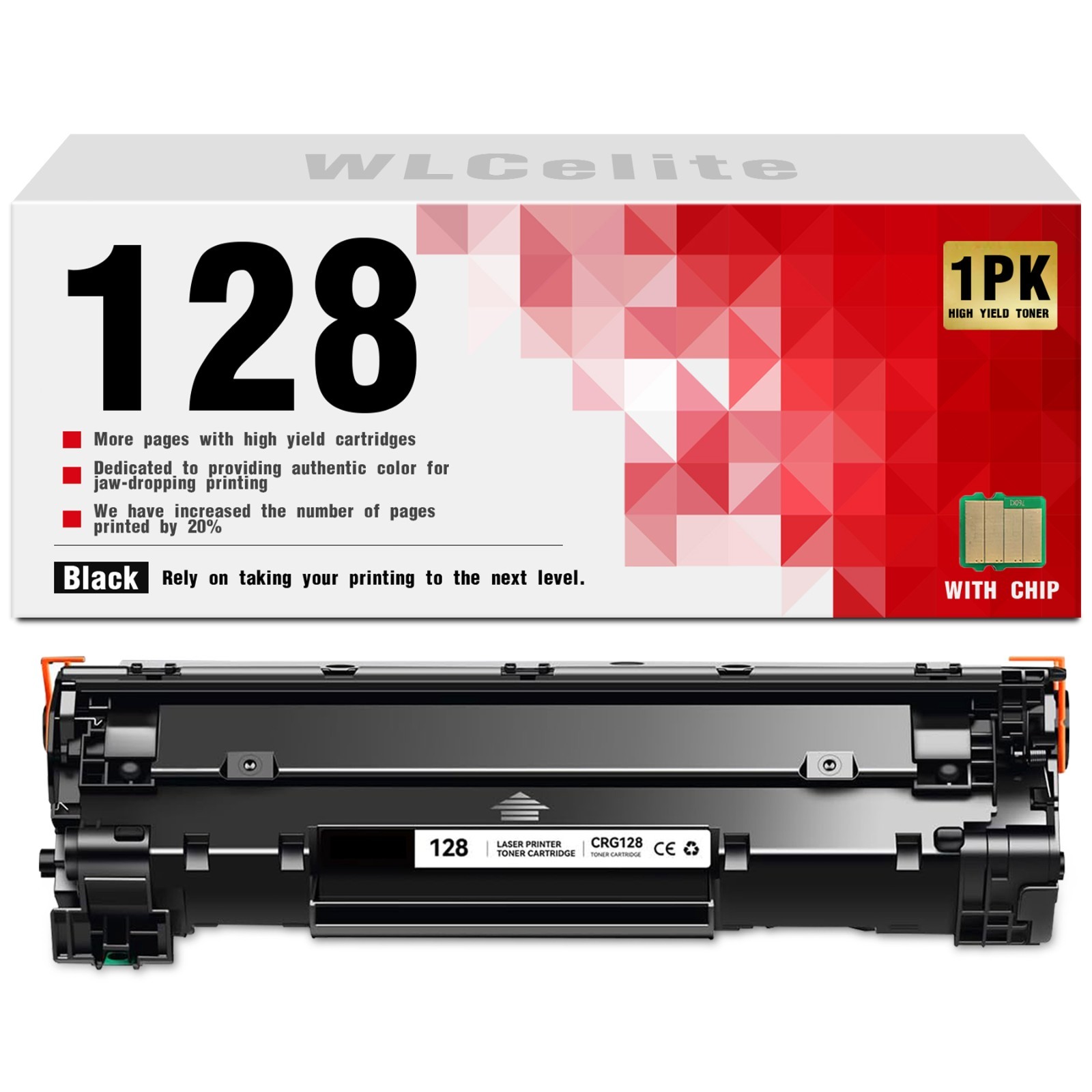 CRG128 128 Black Toner Cartridge  With Chip for Canon imageCLASS D530 MF4570dw