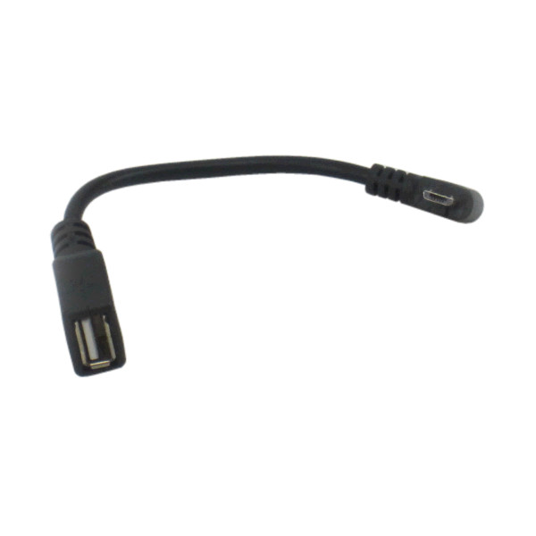 Low Profile Right Angle OTG Adapter USB Micro 5 pin Male to Type A Female 6 Inch