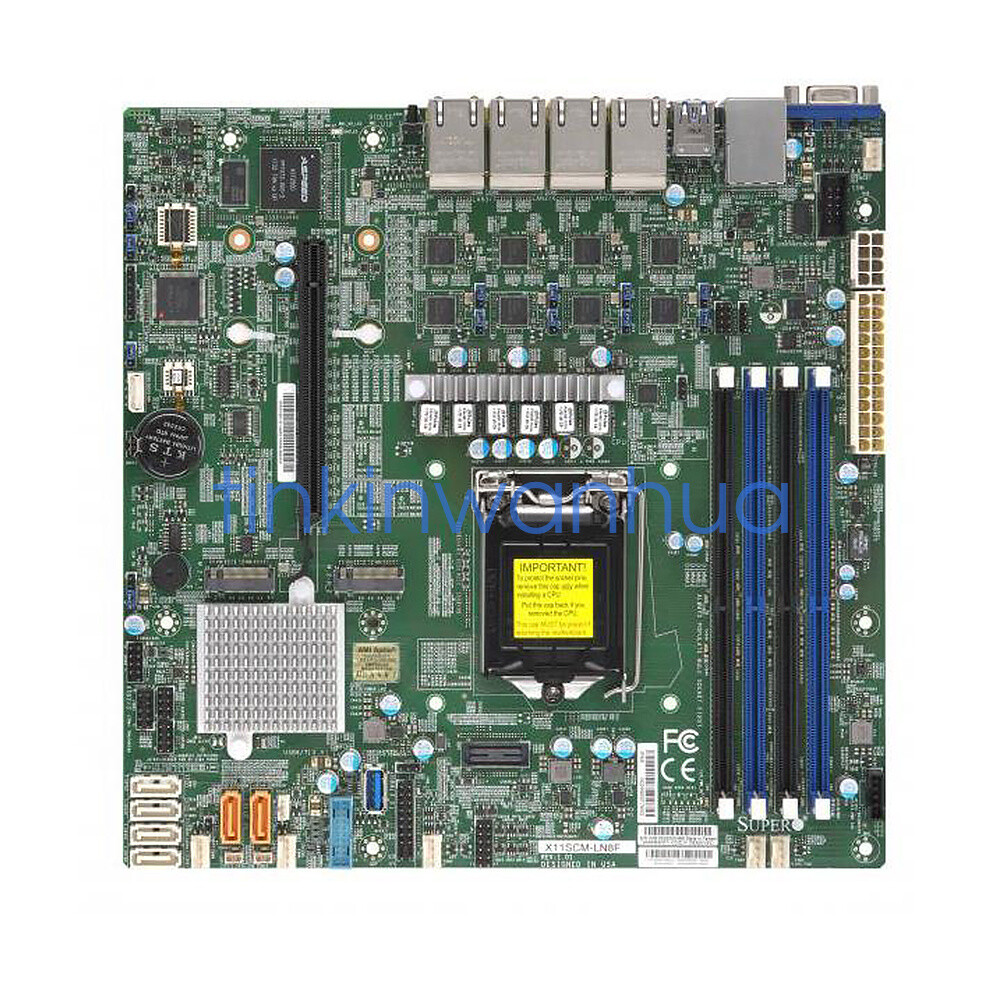 For Supermicro X11SCM-LN8F Single Socket LGA-1151 microATX Server Motherboard