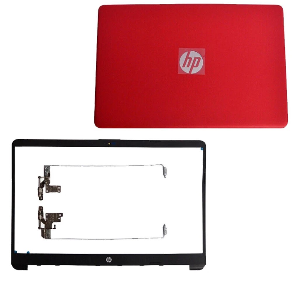 For HP 15-DW 15-dw1083wm 15-DW1XX Back Cover + Hinges + Bezel Red M03725-001