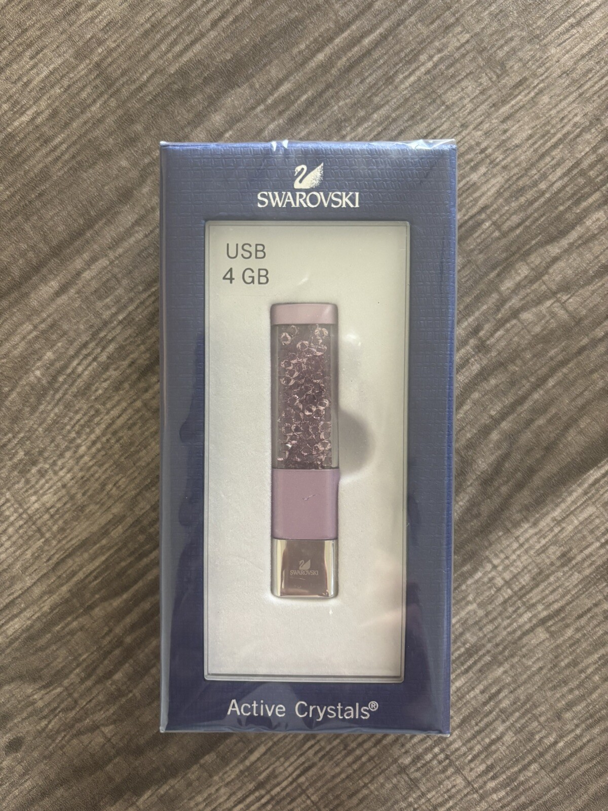 NIB Swarovski Active Crystals USB Crystalline Memory Stick 4GB Light Lilac