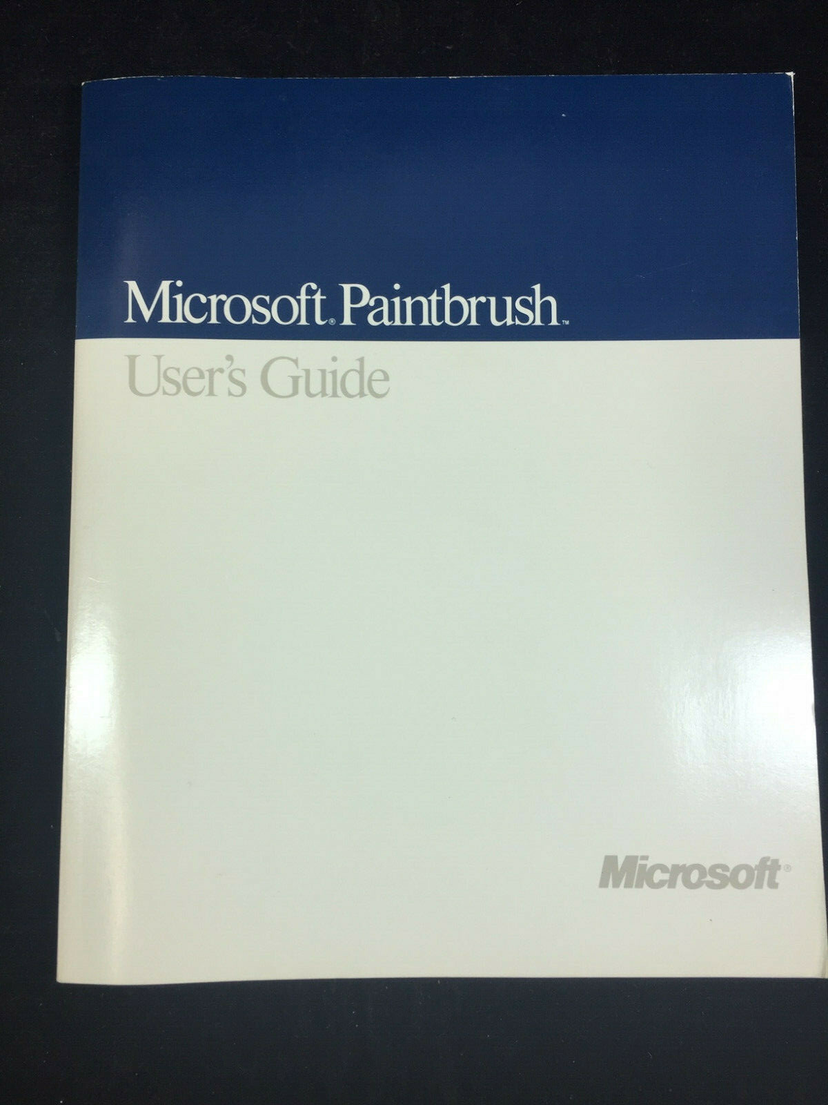 VINTAGE 1989 MICROSOFT PAINTBRUSH USER'S GUIDE