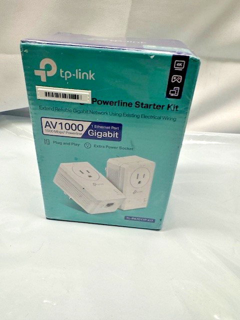 TP-LINK AV1000 2-Port Gigabit Passthrough Powerline Network Extender 4K Kit