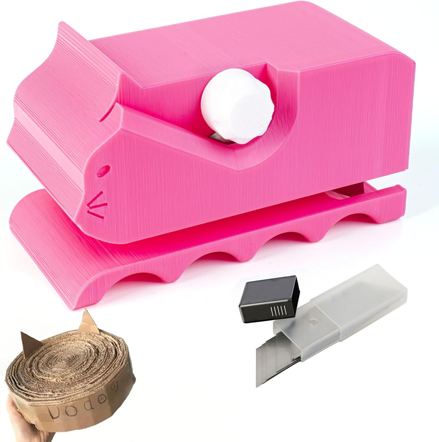 Cardboard Cutter for Cat Scratchers with 10pcs Blade,3D Printed Card Board Cutte