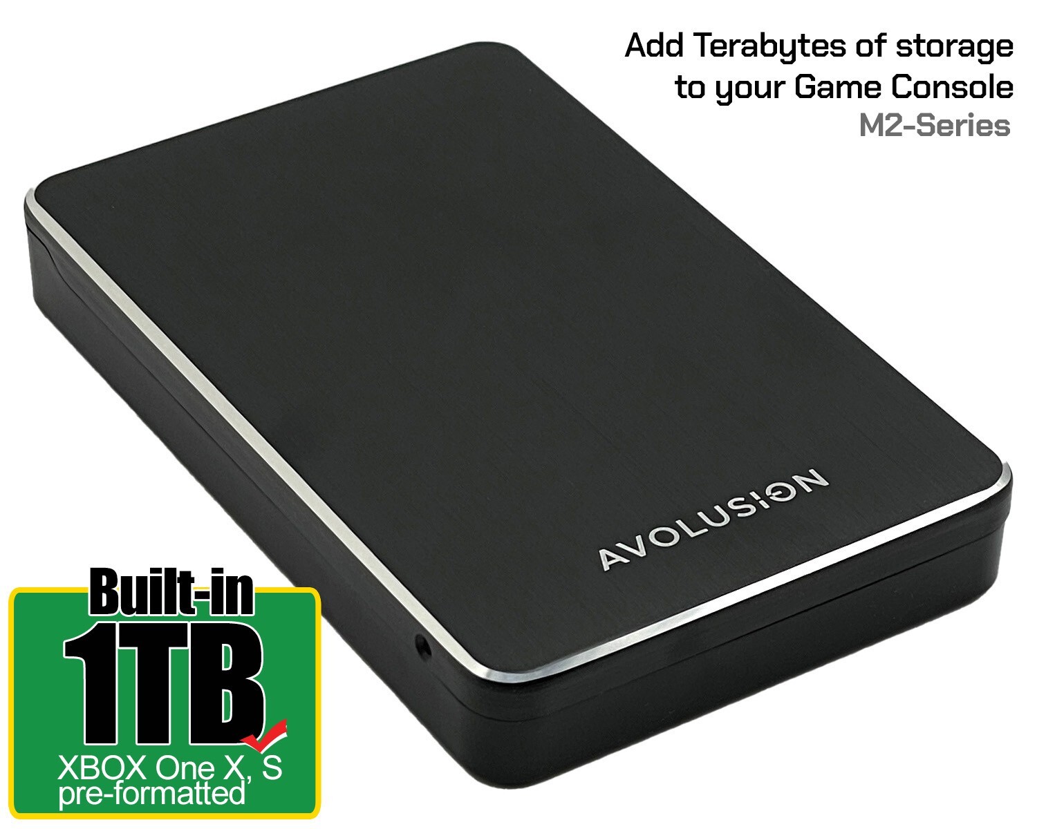 Avolusion M2 Series 1TB USB 3.0 External Portable Hard Drive (For Xbox One X, S)