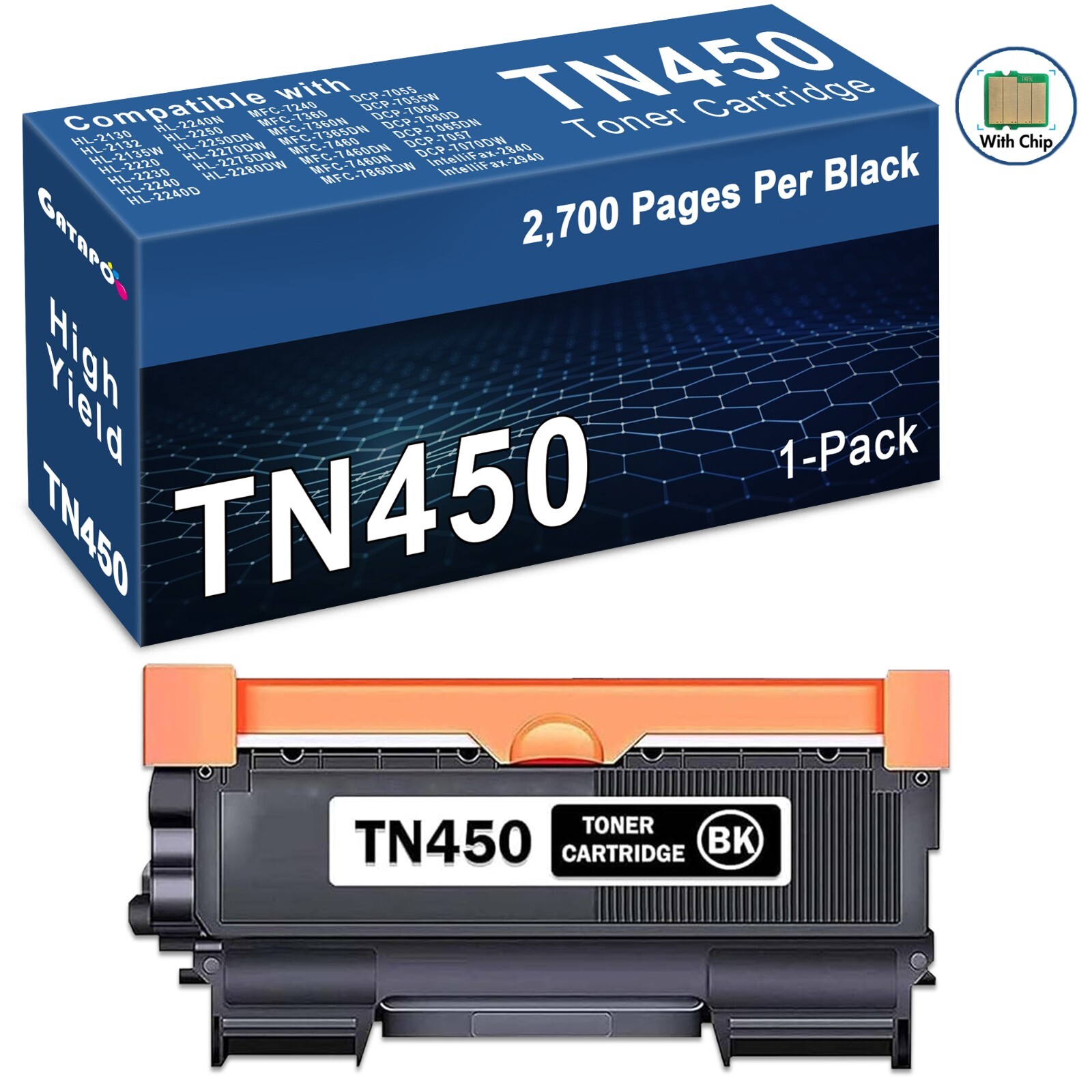 TN450 TN420 Toner Compatible with Brother HL-2240N HL-2250 HL-2250DN