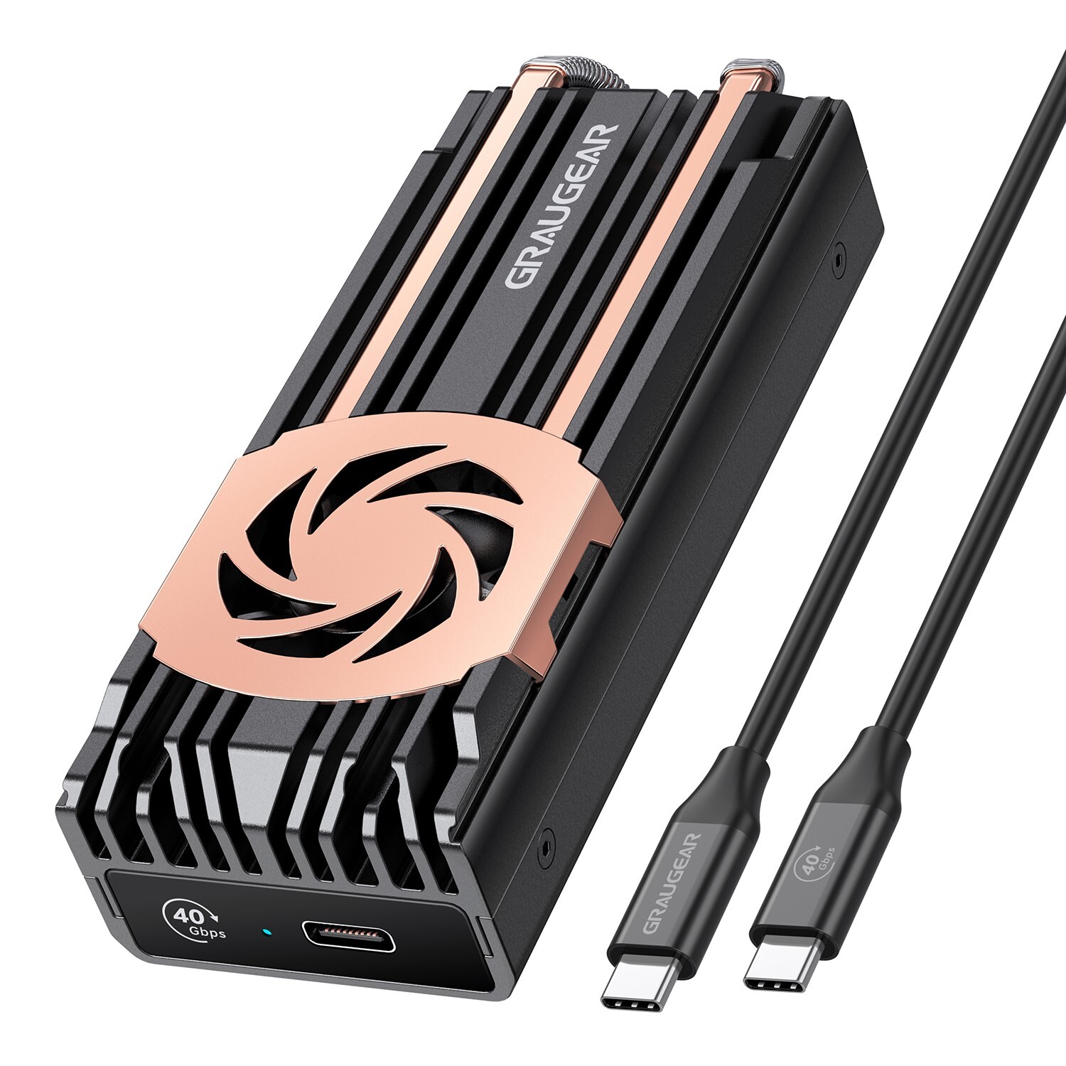 40Gbps M.2 NVMe SSD Enclosure Hard Drive Enclosure USB 4.0 Thunderbolt 4 Fan