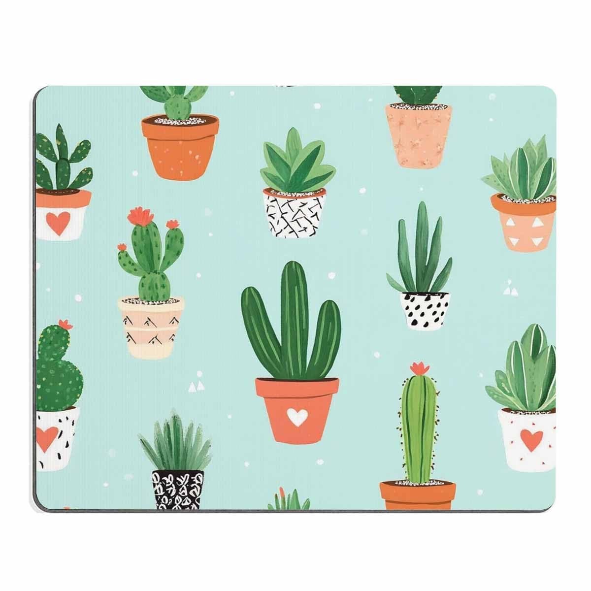Succulents Cactus Mouse Pad Mousepad Mat - Rectangular - 9.5" x 7.9", P98