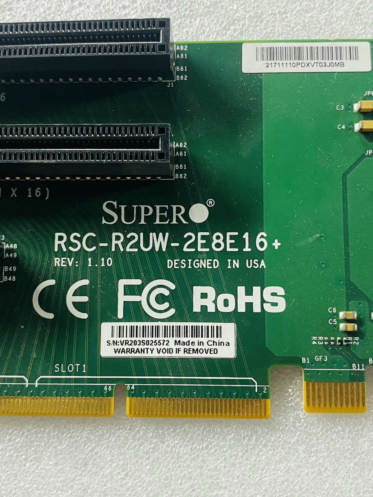 Supermico RSC-R2UW-2E8E16+ Original 2U WIO PCIe Gen2 Gen3 Riser Expansion Card