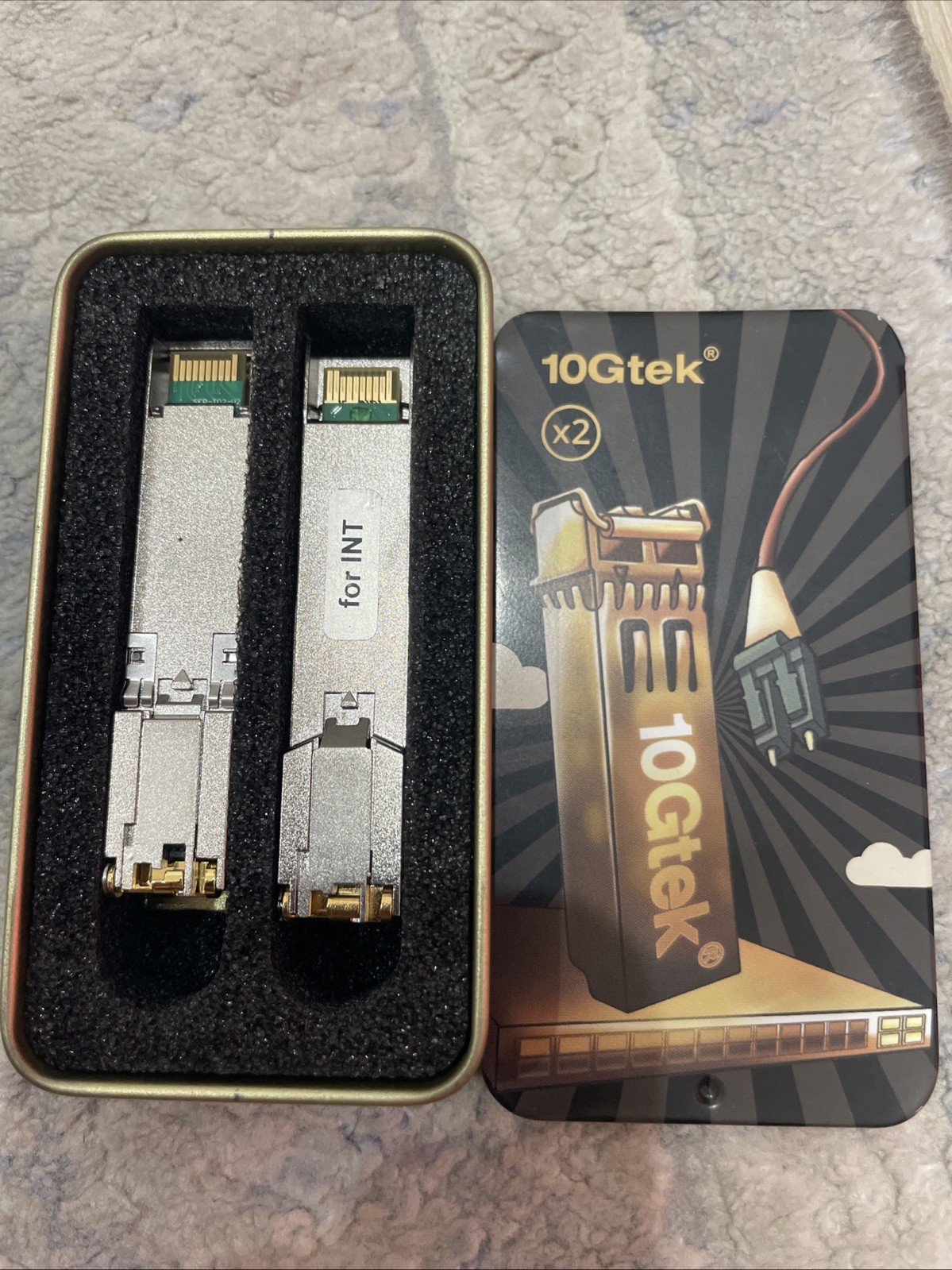 10Gtek 10GBase-SR SFP+ Transceiver Modules Model AXS85-192-M3 2-Pack