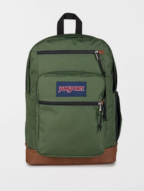 JanSport Cool Student Backpack 34L Cargo Green 15 Inch Laptop Sleeve Authentic