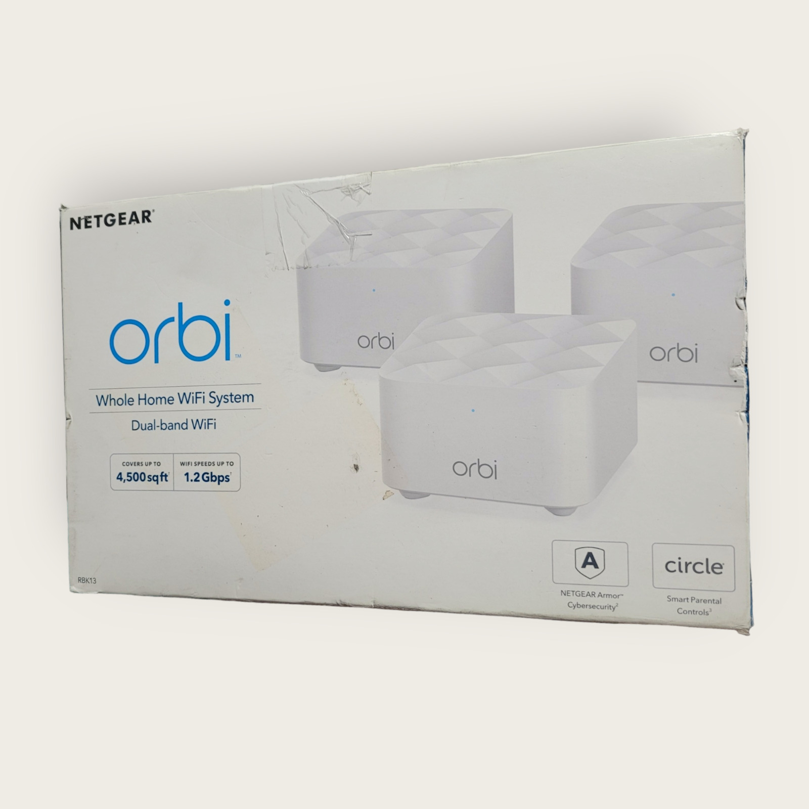 Netgear Orbi AC1200 Dual-Band Whole Home Mesh WiFi System RBK13 (3 Pack)