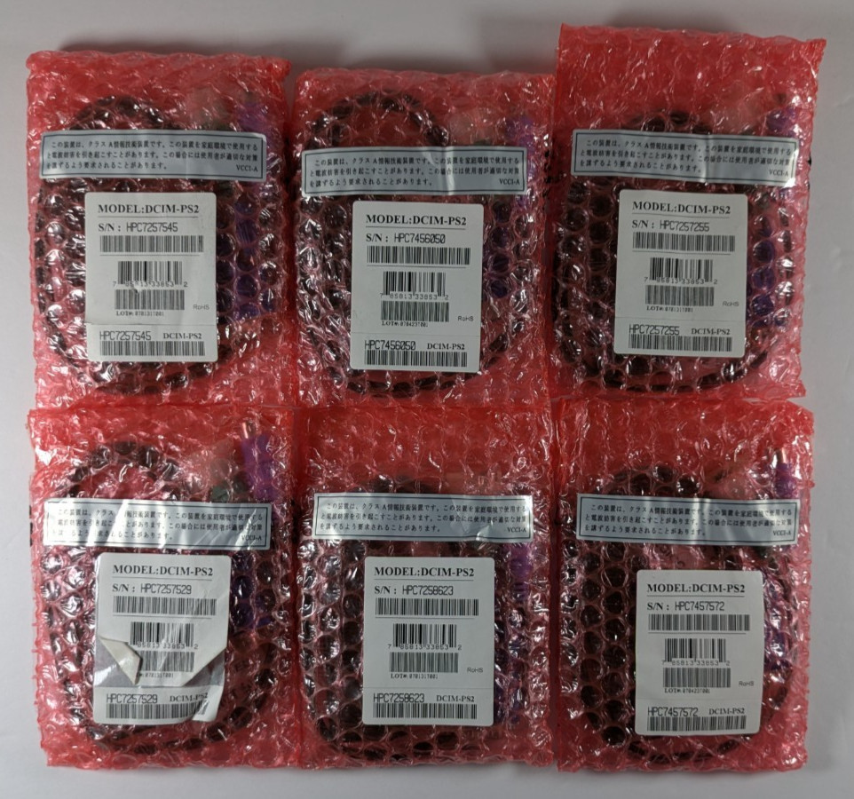 Lot of 6 Raritan DCIM-PS2 CIM Adapters Original Packaging KX KX II KX III