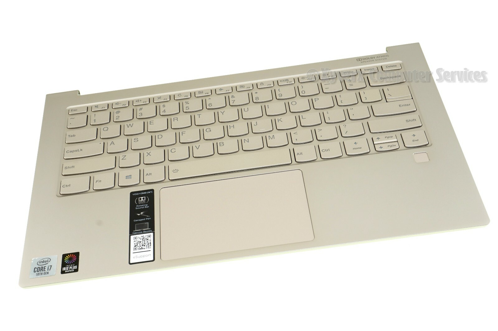 AM1ED000700 OEM LENOVO TOP COVER GOLD W KB BL+FPR YOGA C940-14IIL 81Q9 (FC24)