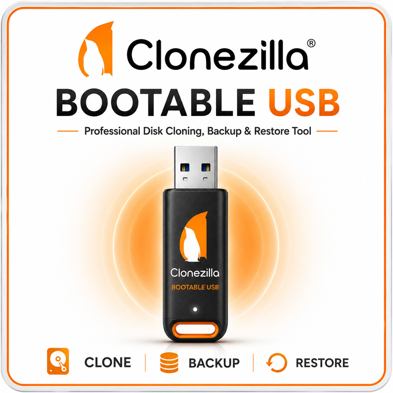Clonezilla Bootable USB – Disk Cloning, Backup & Restore Tool | HDD SSD Imaging