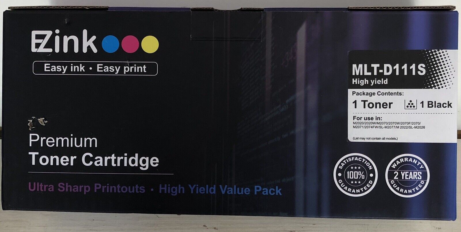 EZink Easy Ink Premium Toner Cartridge High Yield  MLT-D111S NIB