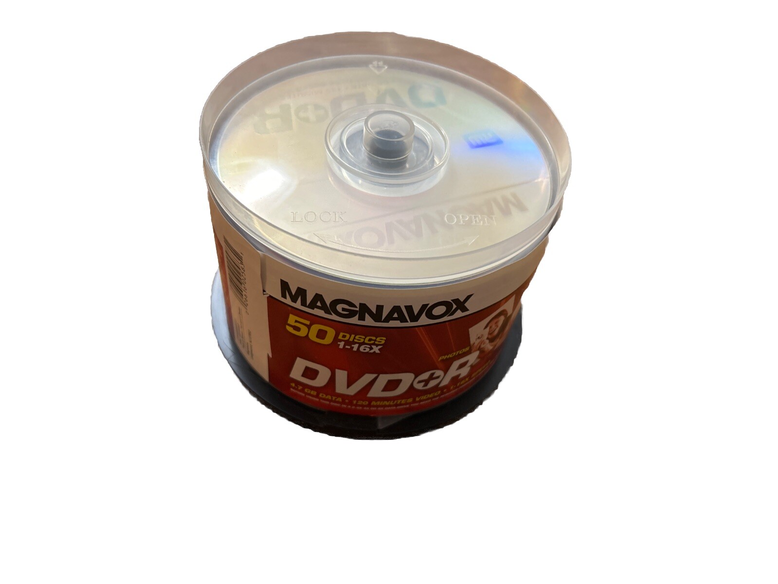 Magnavox DVD+R 50 Disc Pack 4.7 GB Data 120 mins Video 1-16X Speed - Opened New