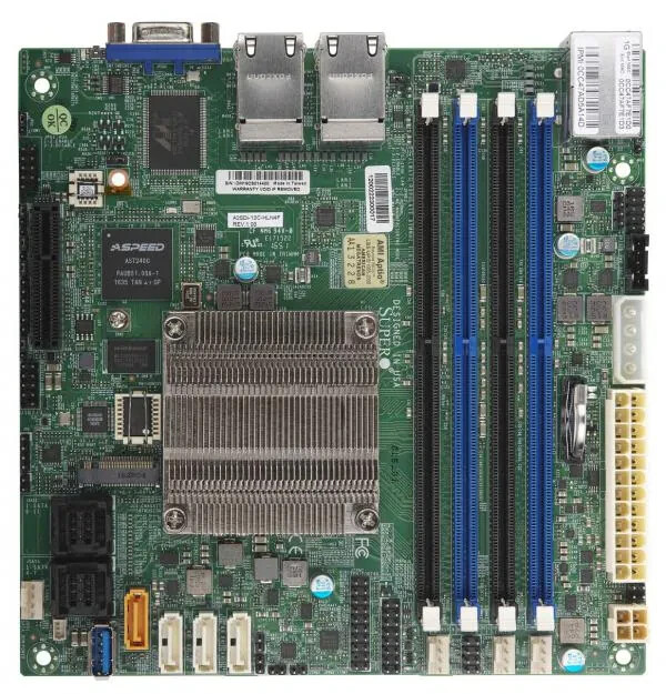 Supermicro MBD-A2SDI-8C-HLN4F-B Motherboard NEW, IN STOCK, 5 Year Warranty