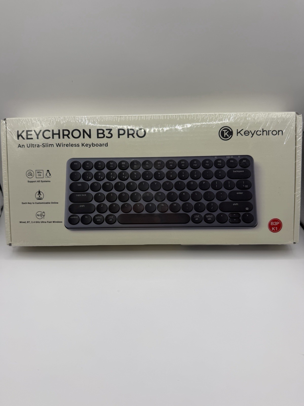 Keychron B3 Pro Wireless Keyboard US Layout Ultra Slim 75% Unopened K