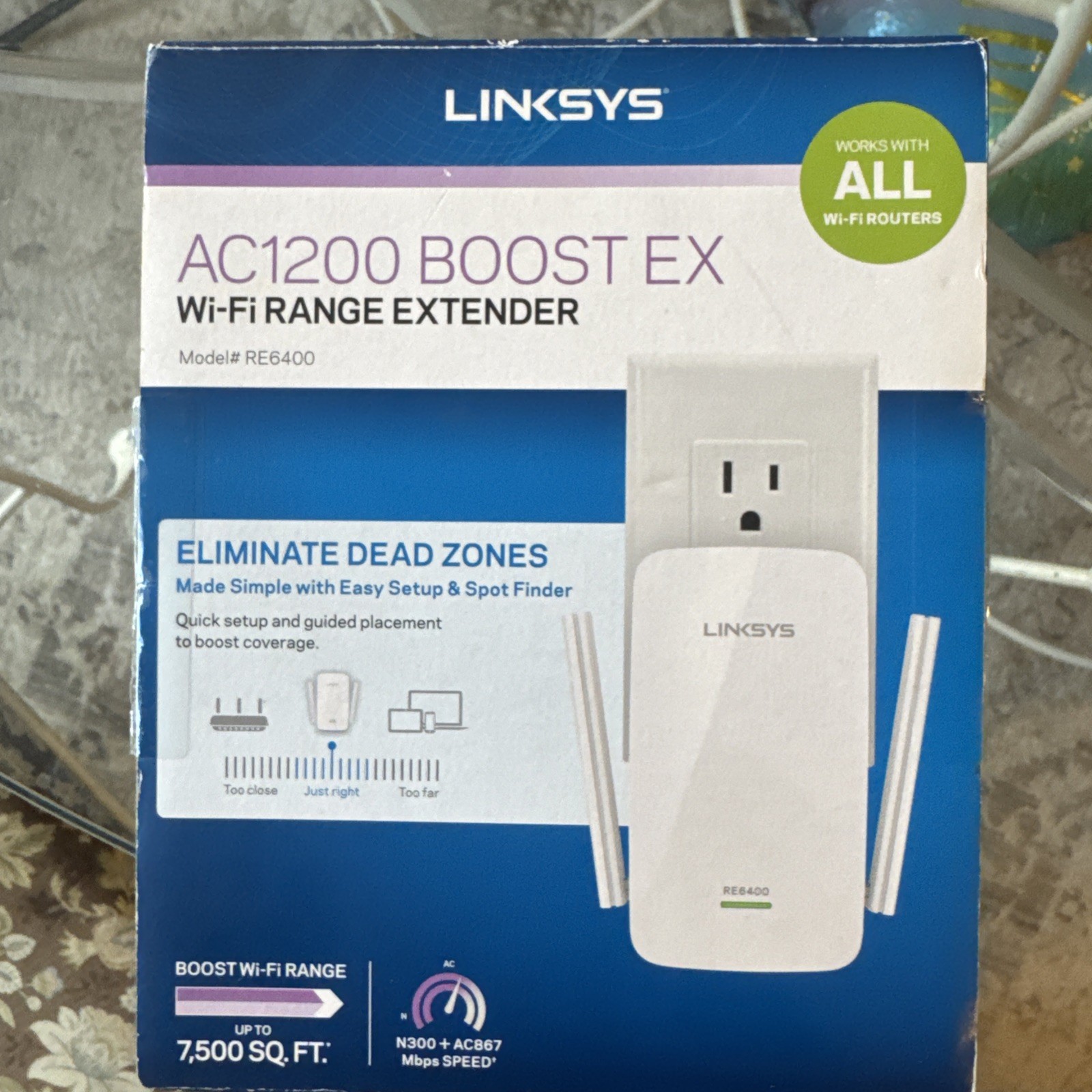 Linksys AC1200 Boost EX ~ Wi-Fi Range Extender ~ Model  #RE6400 ~ BRAND NEW