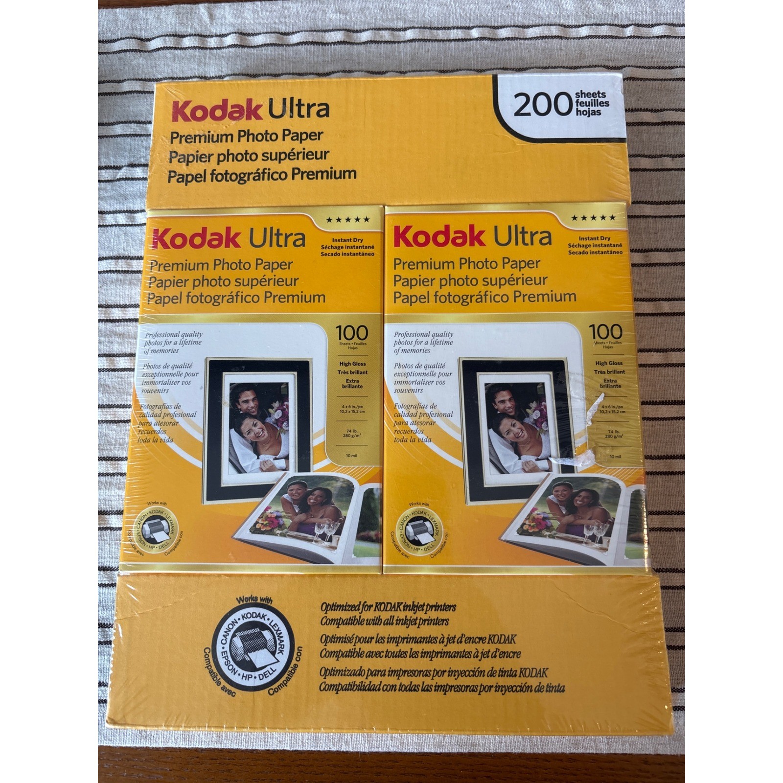 Kodak Ultra Premium Photo Paper 4x6 200 Sheets High Gloss Inkjet Printing New
