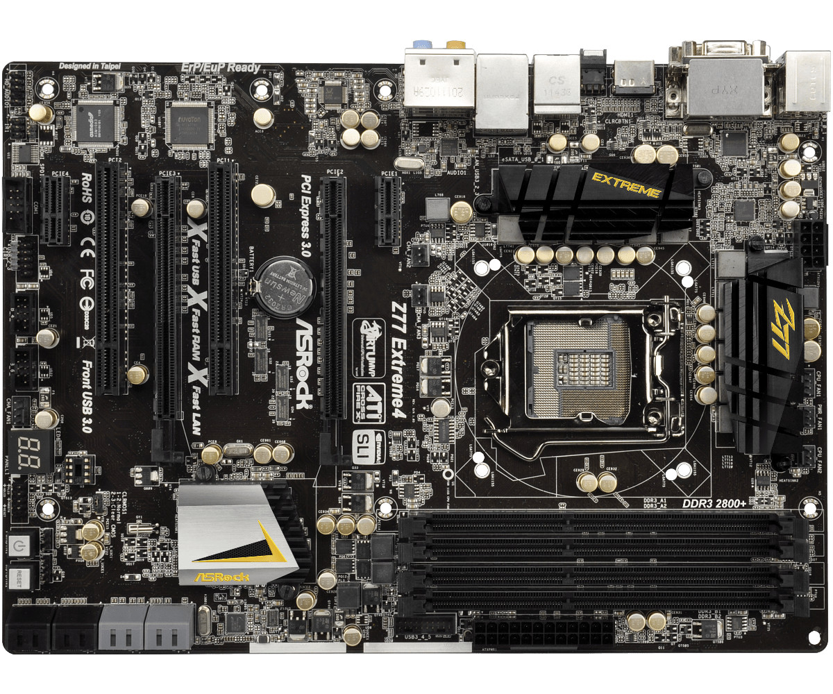 FOR ASRock Z77 Extreme4 DVI+VGA+HDMI LGA1155 4*DDR3 32G Motherboard Test OK
