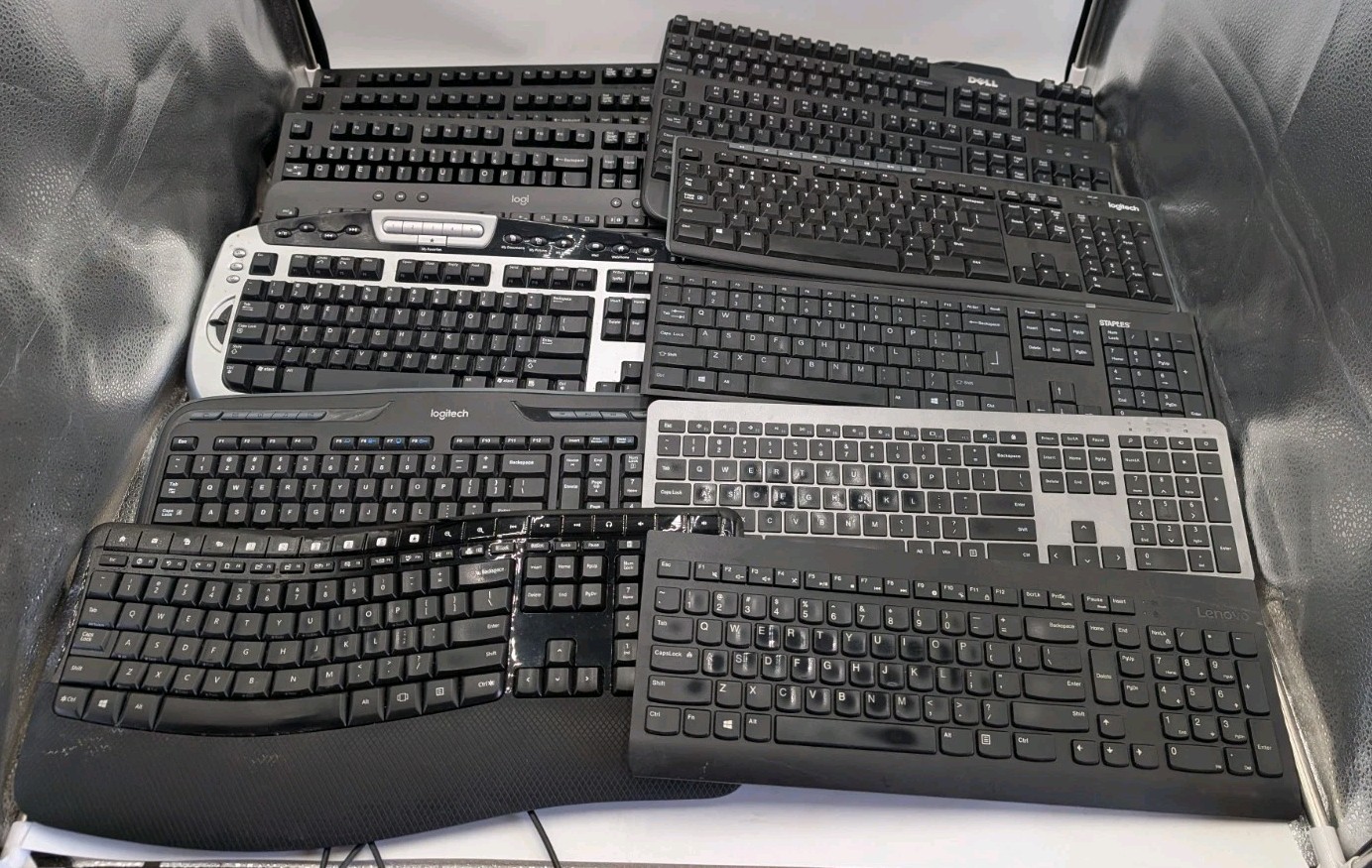 13 Misc Keyboards - Logitech, Drill, Lenovo, Etc, Some Wired, Some Wireless READ