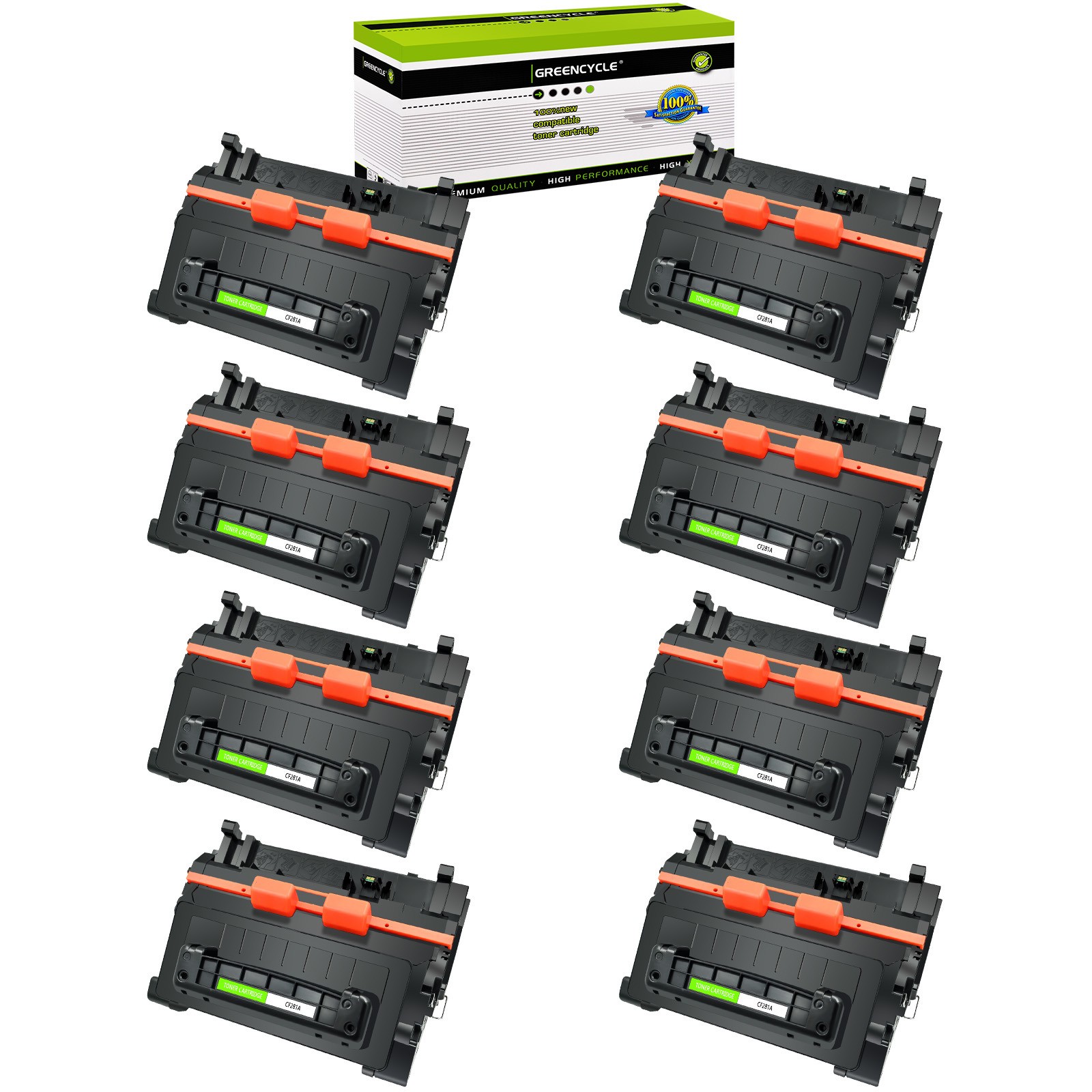 8PK CF281A Toner Compatible HP 81A LaserJet Enterprise M604 M605 M606 M630 MFP