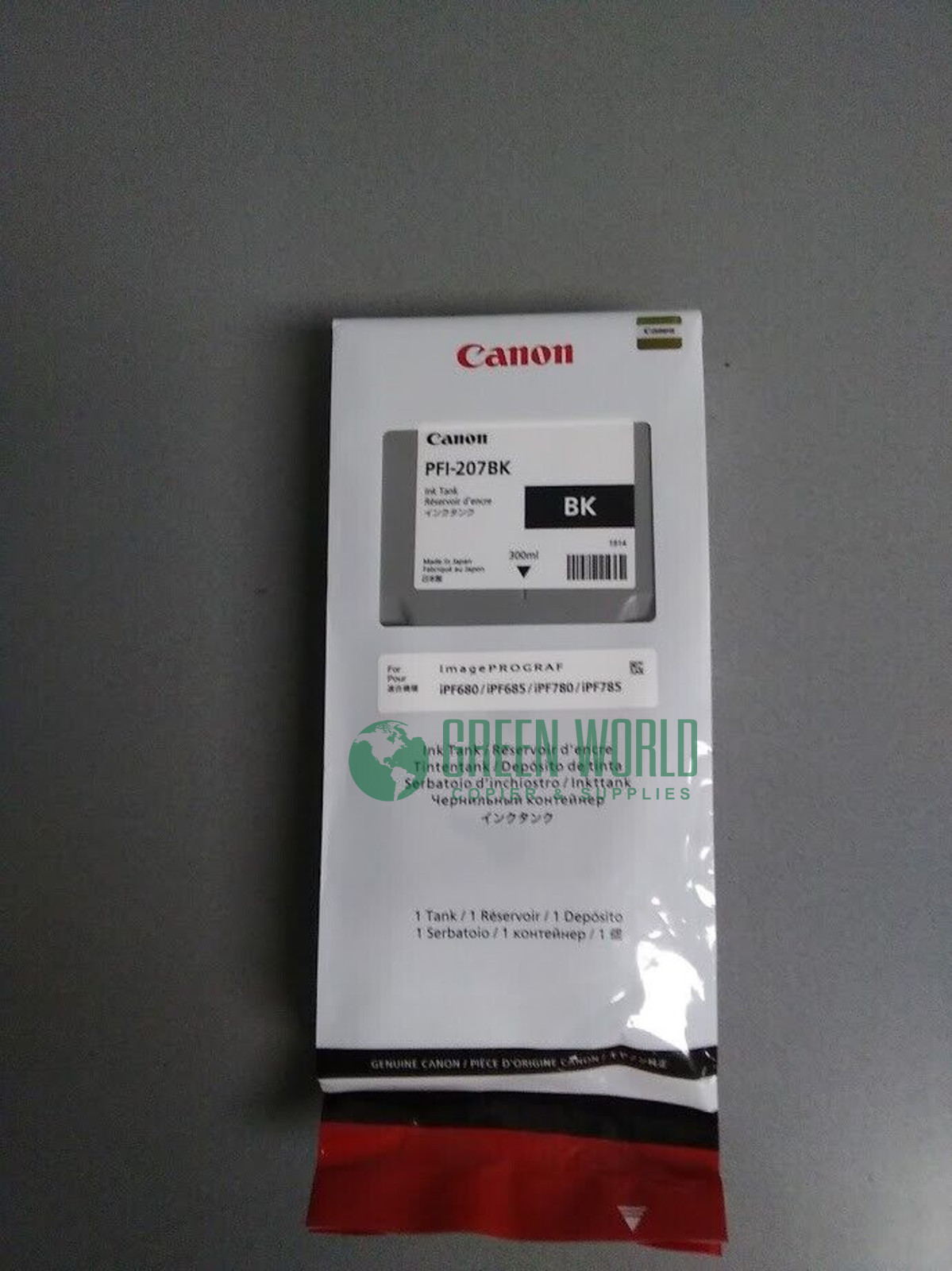 Canon PFI-207BK Black Ink Tank 8789B001 imagePROGRAF iPF680,  Exp 2021-03