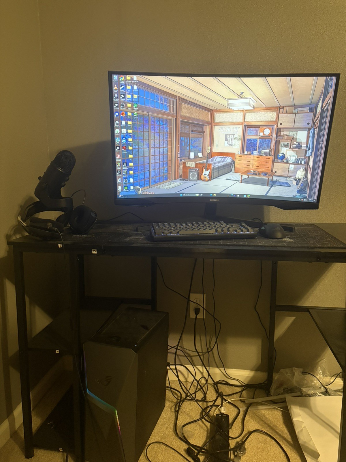 SAMSUNG 32'' Odyssey G55A Gaming Monitor, QHD 2K 1Ms 165Hz Curved Monitor Black