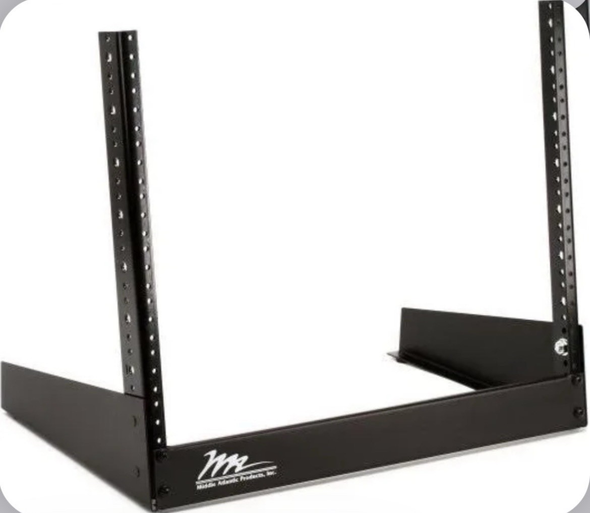 Middle Atlantic DR-8 8U Desktop Rack Rail 8SP 19" Steel Black 10-32
