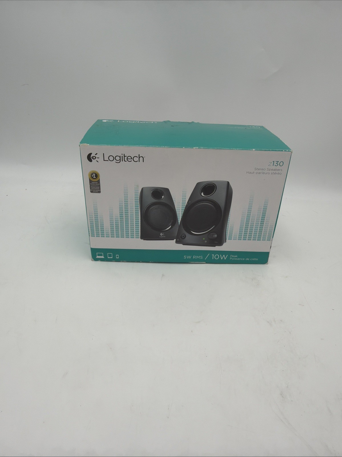 Logitech Z130 Stereo Speakers Great Sound Compact Work Great Wired