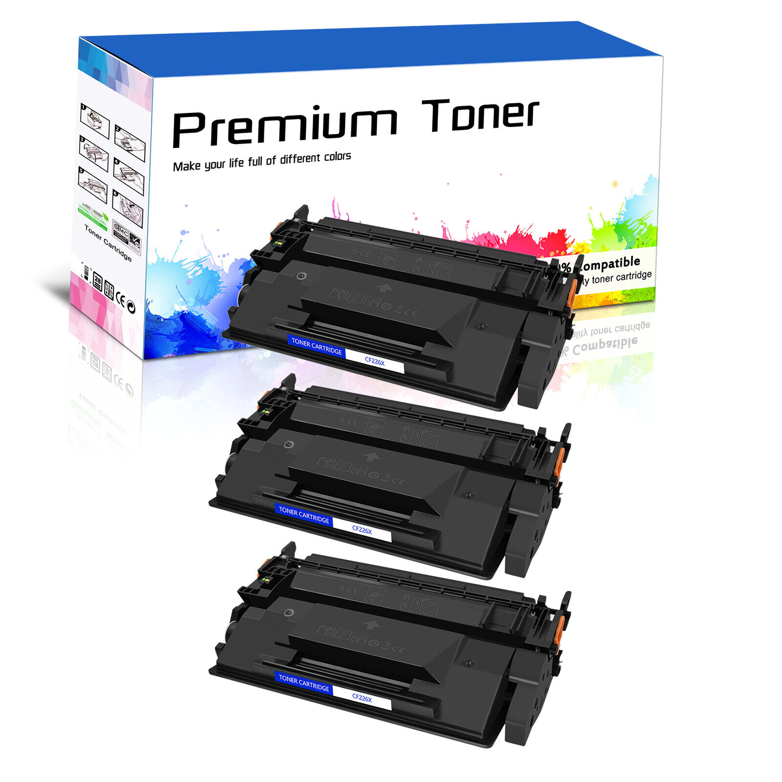 3PK CF226X 26X Toner Cartridge for HP LaserJet Pro M402dw M402d MFP M426 Printer