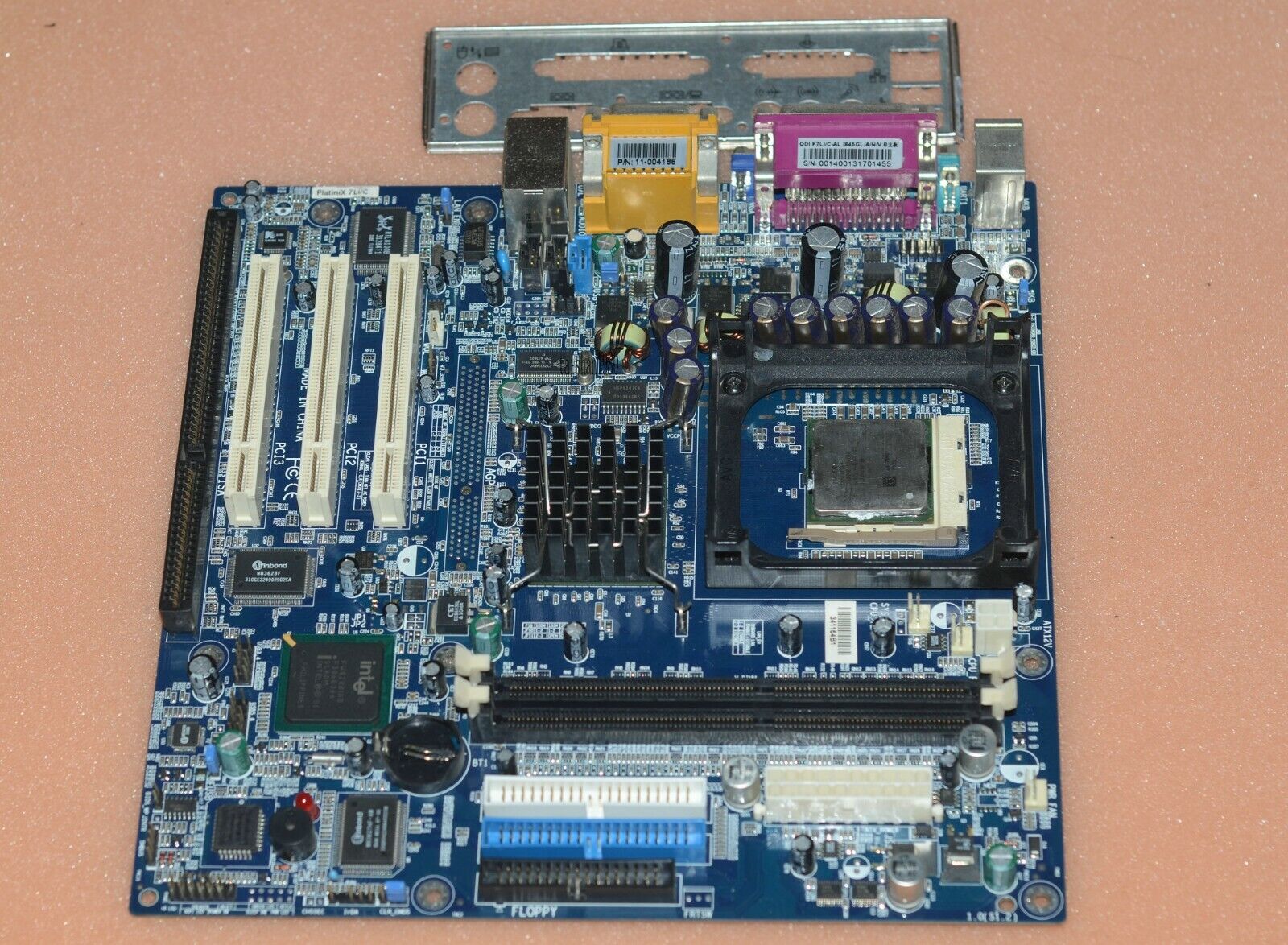 Gigabyte OEM Intel D845GL ISA P4 VGA PCI x3 motherboard+2.8G CPU