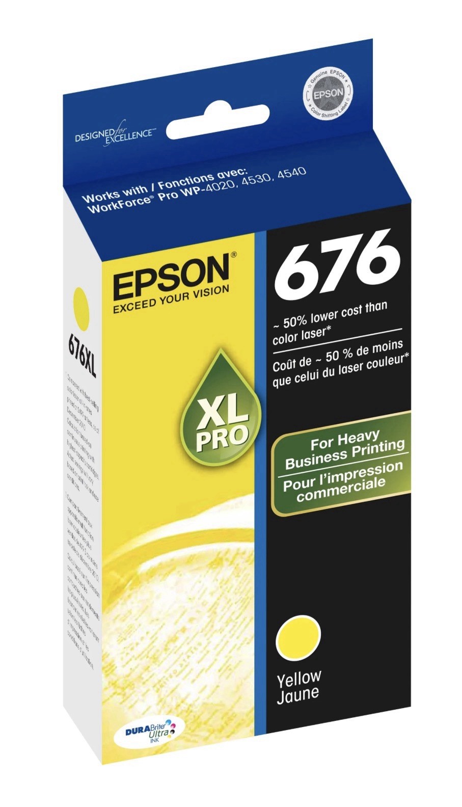 Brand New Epson 676 XL Pro Yellow Ink Cartridge Genuine EXP 02.2026
