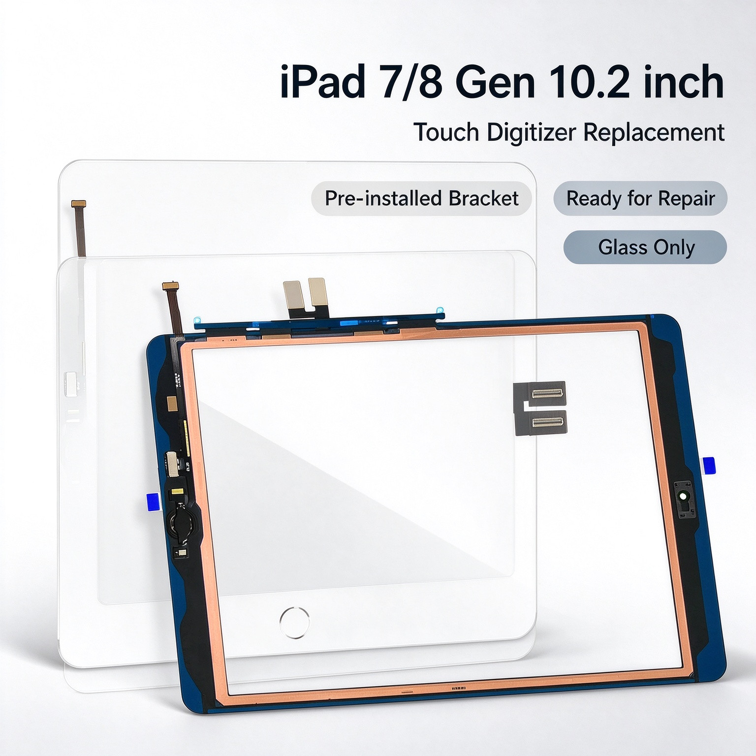 For iPad 7/8 (7th 8th Gen) Screen Replacement Digitizer Touch Glass 10.2" Home