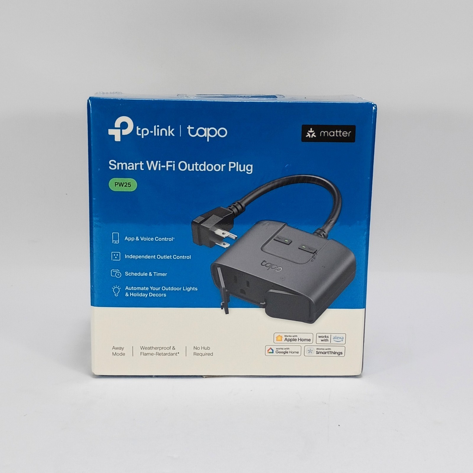TP-Link PW25 Tapo Wi-Fi Smart Weatherproof Outdoor Dual Plug