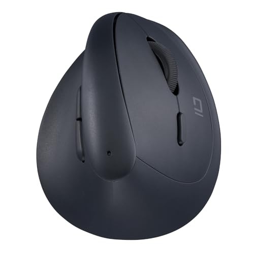 Digio2 Mini Ergonomic Wireless Mouse Quiet 5 Buttons Blue LED Black