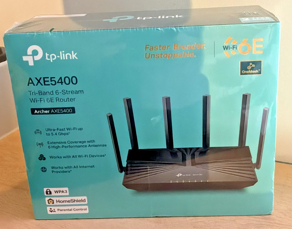 TP-Link Archer AXE5400 AXE75 Tri-Band WiFi 6E Router | 2025 PCMag Editors NEW
