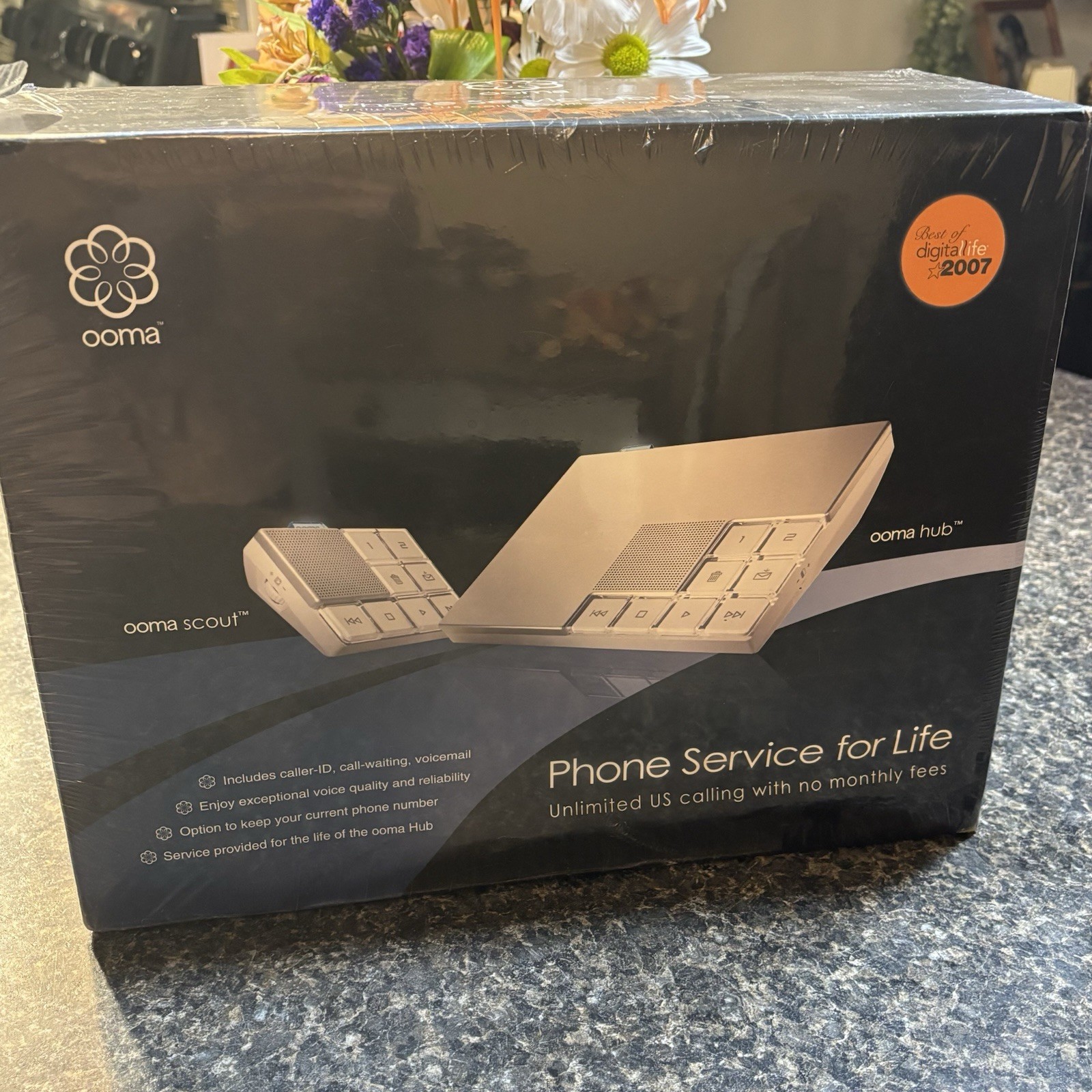 New Sealed Ooma Core VolP Home Phone System W/ Ooma Hub & Scout