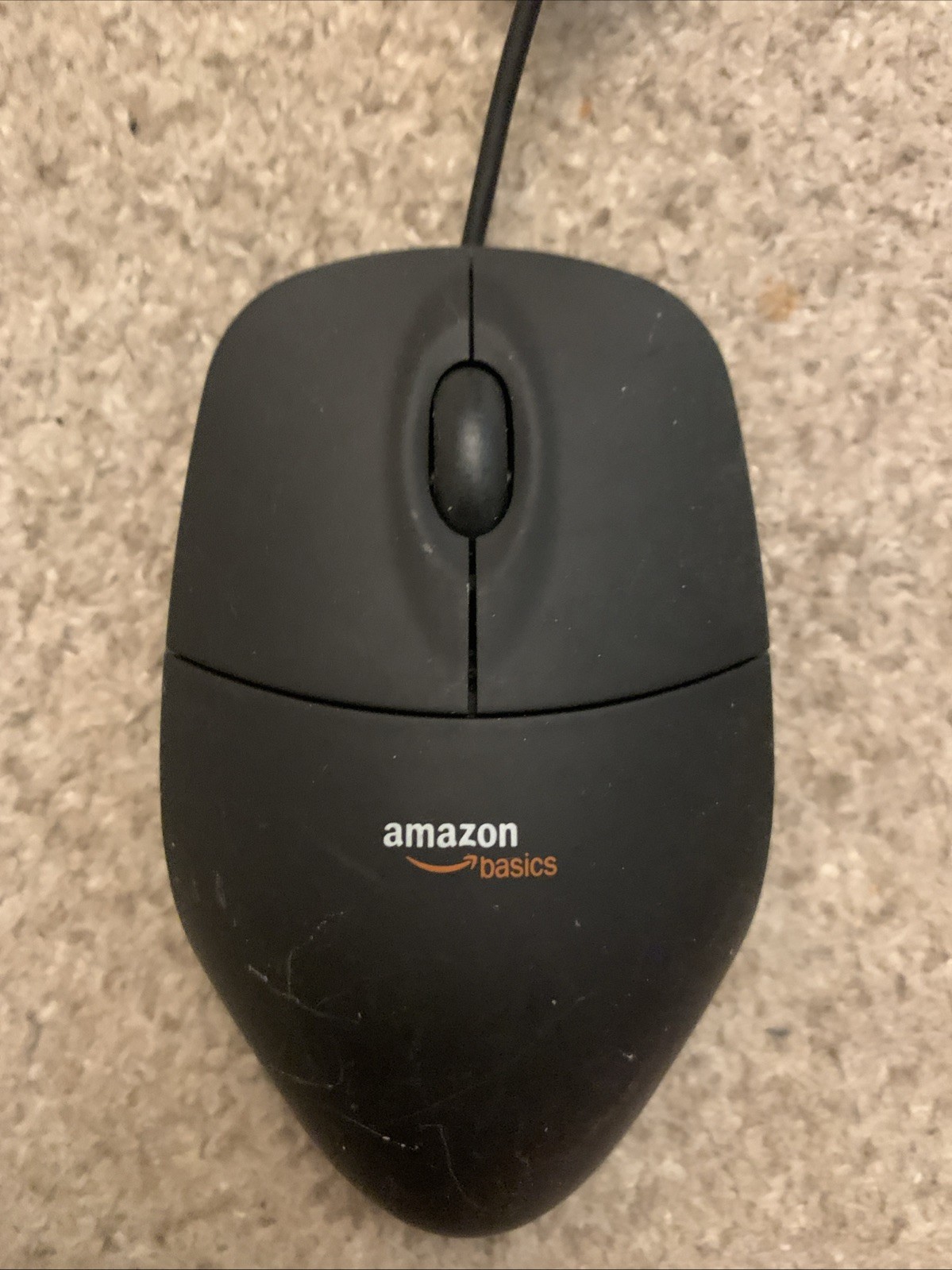 AmazonBasics 3-Button USB Wired Mouse (Black)