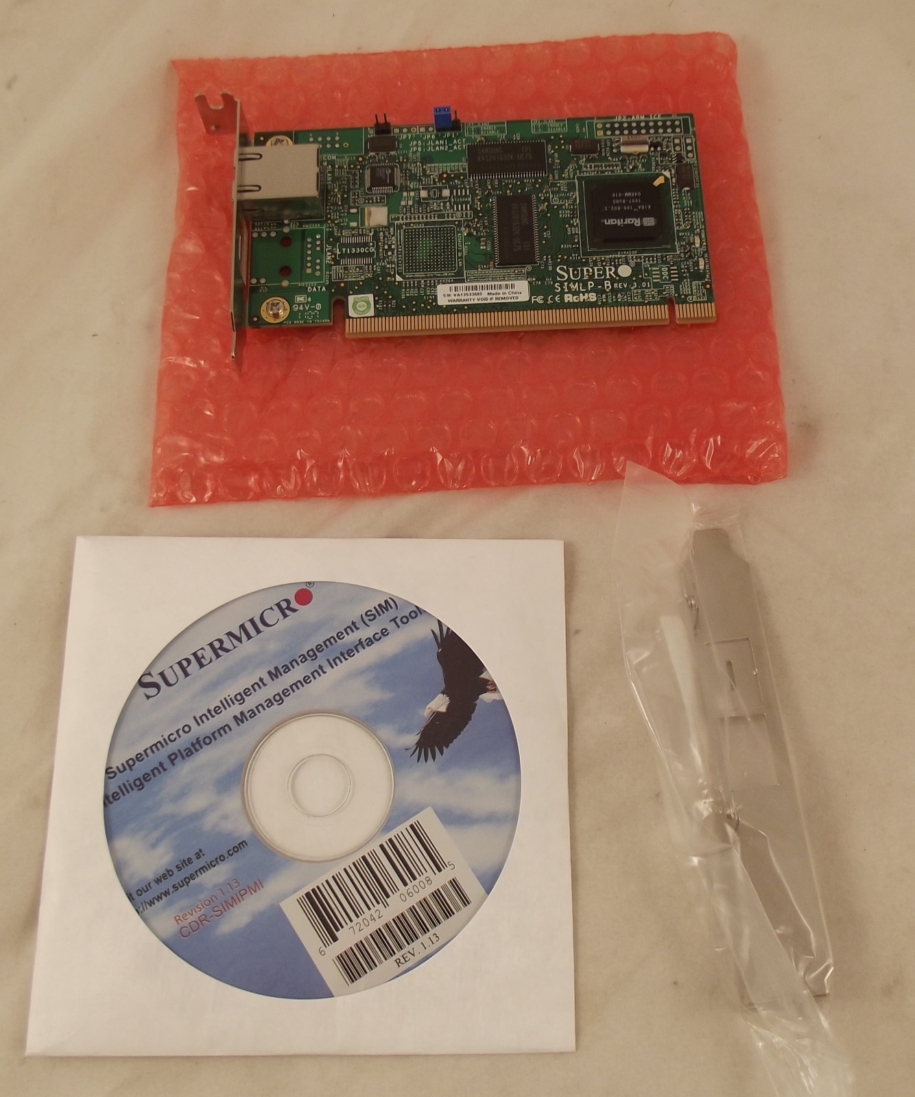 SuperMicro SIMLP-B Rev. 3.01 Remote Network Management BMC IPMI KVM Car 32-2