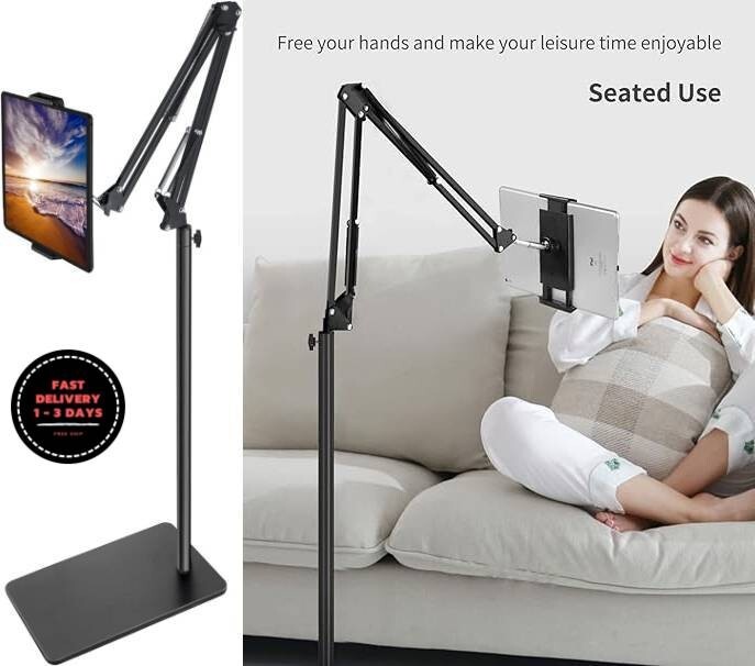 Soporte de piso para tableta con base de doble peso, soporte para teléfono.neuvo