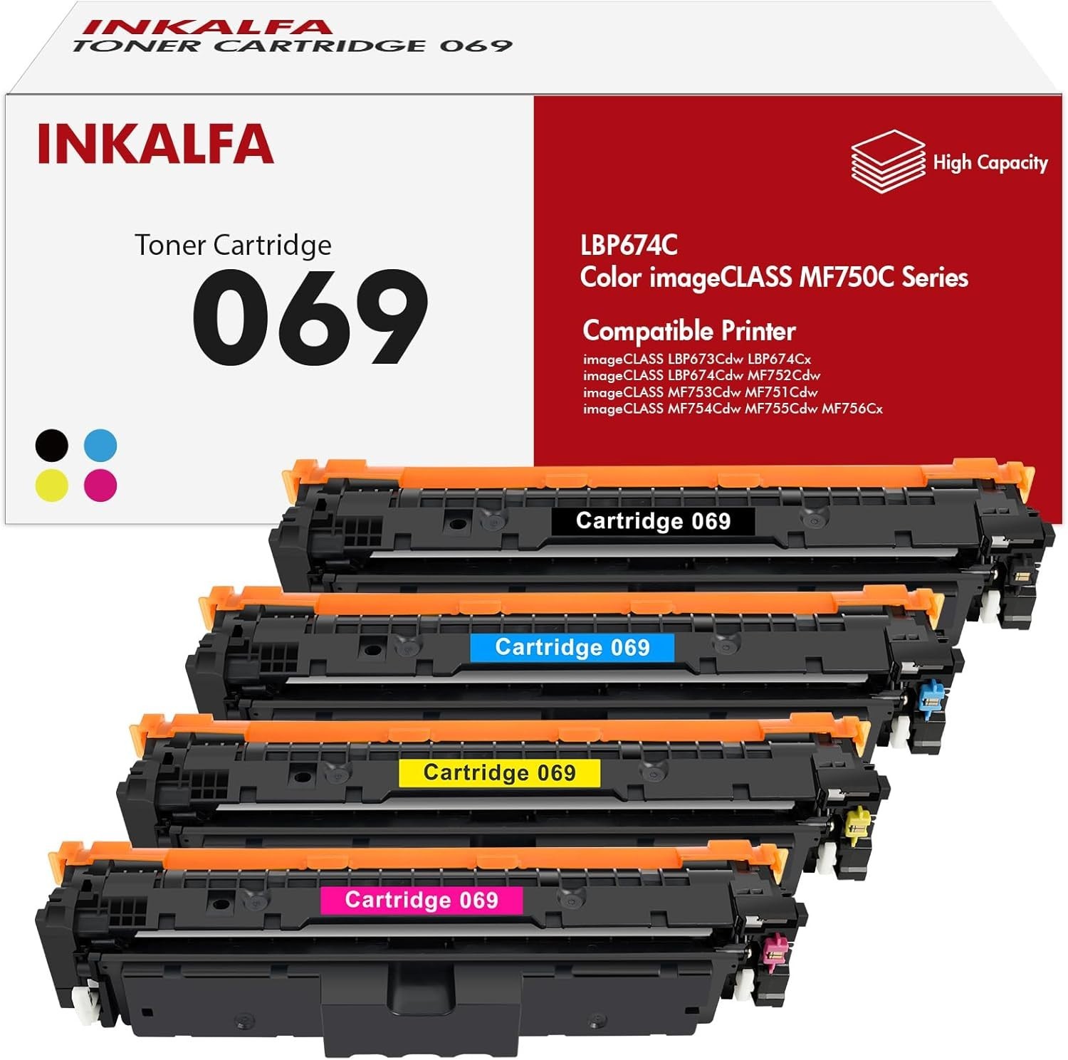 069 Toner Cartridge Set Replacement for Canon 069 Canon 069h for Canon mf753cdw