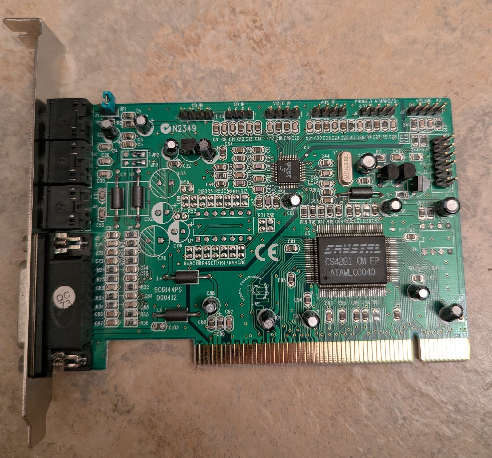 Vintage Crystal CS4281 OPL3 PCI RetroGaming Sound Card for DOS & Windows