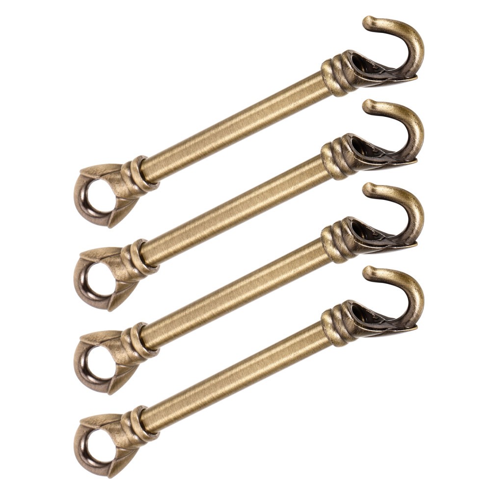 Coffee Electroplated Metal Ceiling Hook Rods 4Pcs for Hanging Light Fixture