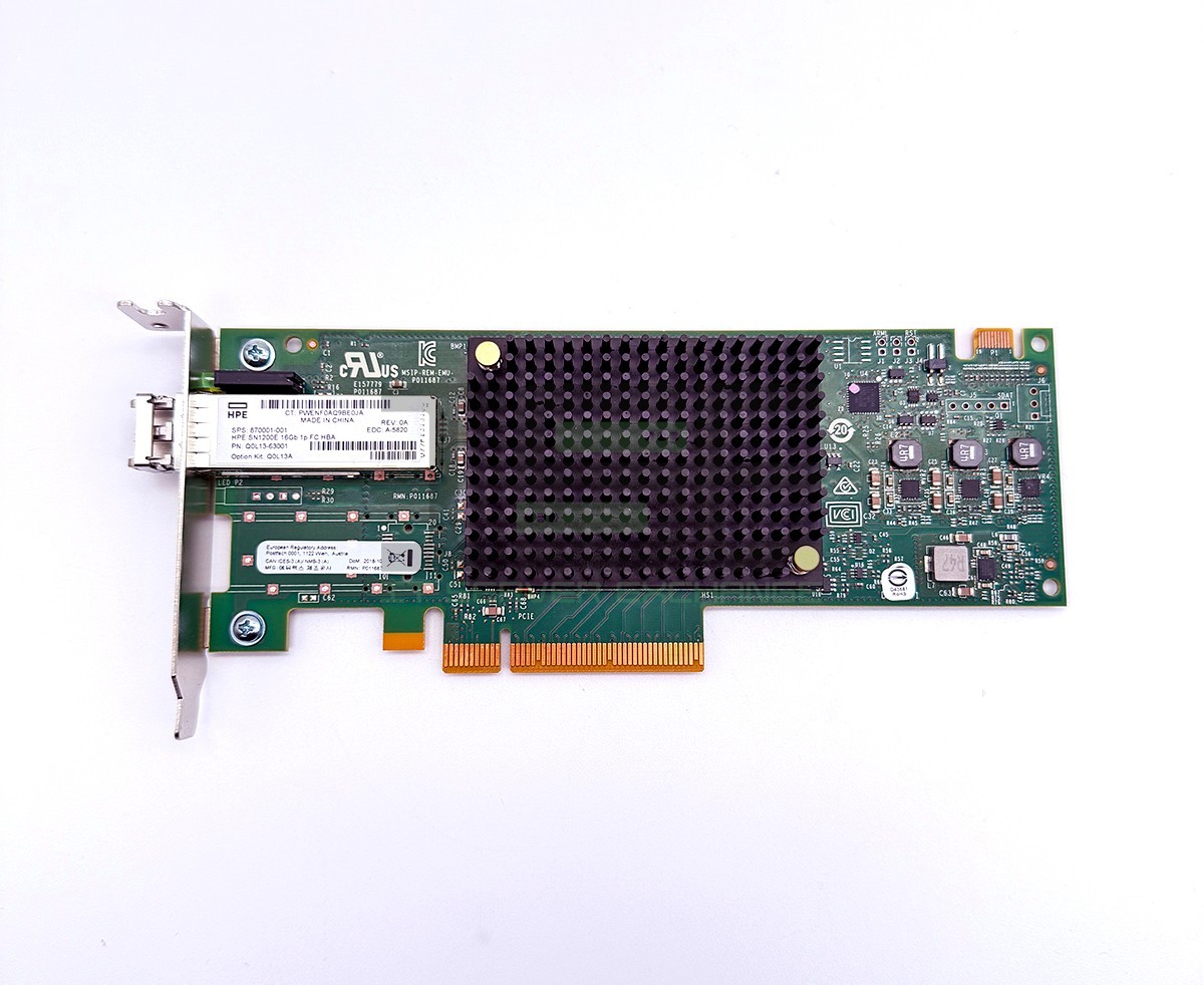 HPE QOL13-63001 SN1200E Single-Port 16GbE SFP PCIe Hot Bus Adapter 870001-001_LP