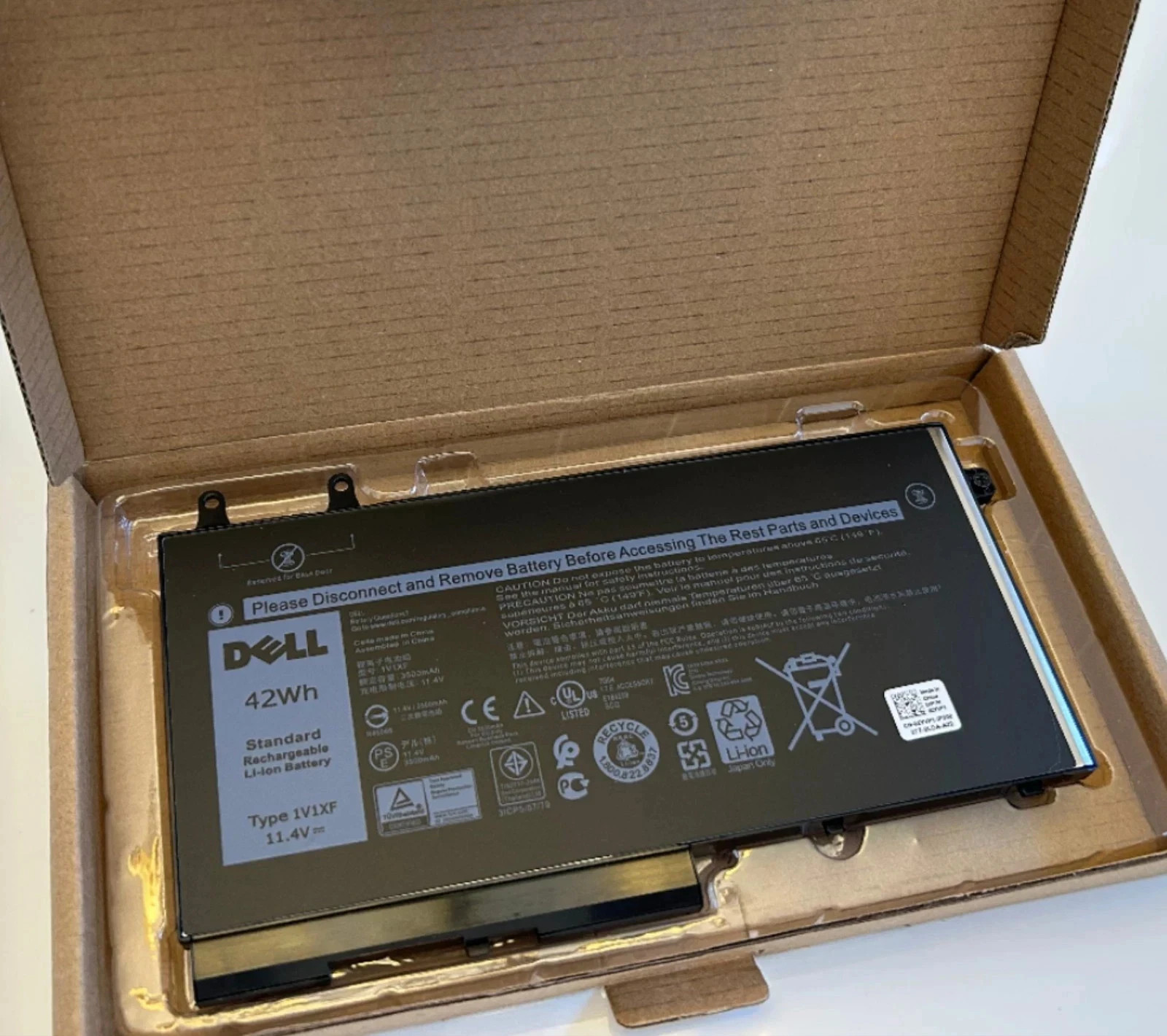 New OEM 42Wh 1V1XF Battery For DELL Precision 3540 3550 Latitude 5400 5500 5510