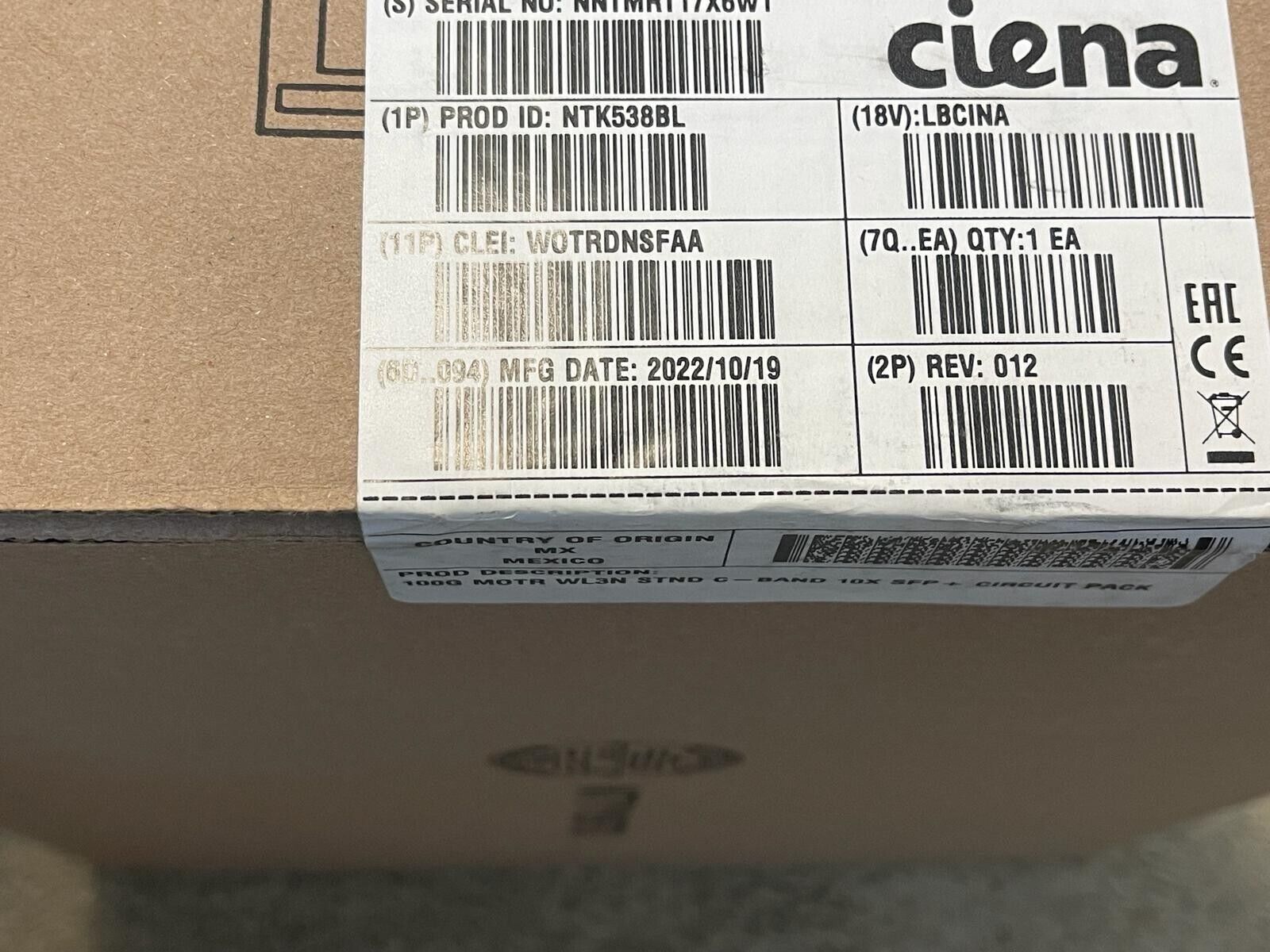Ciena NTK538BL New Open Box. Two Years Warranty